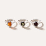 Mini Green Amber Quintessence Ring — Baltic amber and sterling silver jewellery by Baltic Beauty