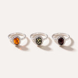 Mini Green Amber Quintessence Ring — Baltic amber and sterling silver jewellery by Baltic Beauty