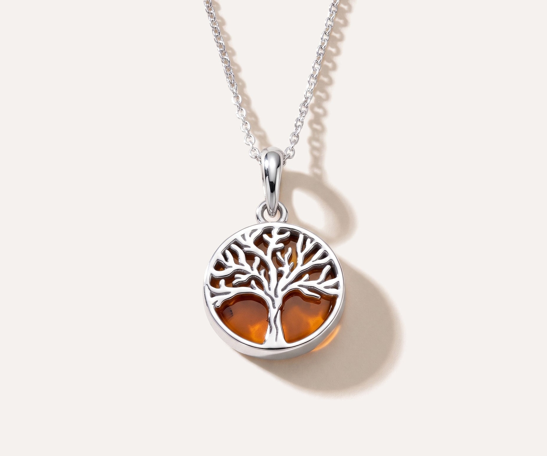 Mini Tree of Life Pendant — Baltic amber and sterling silver jewellery by Baltic Beauty