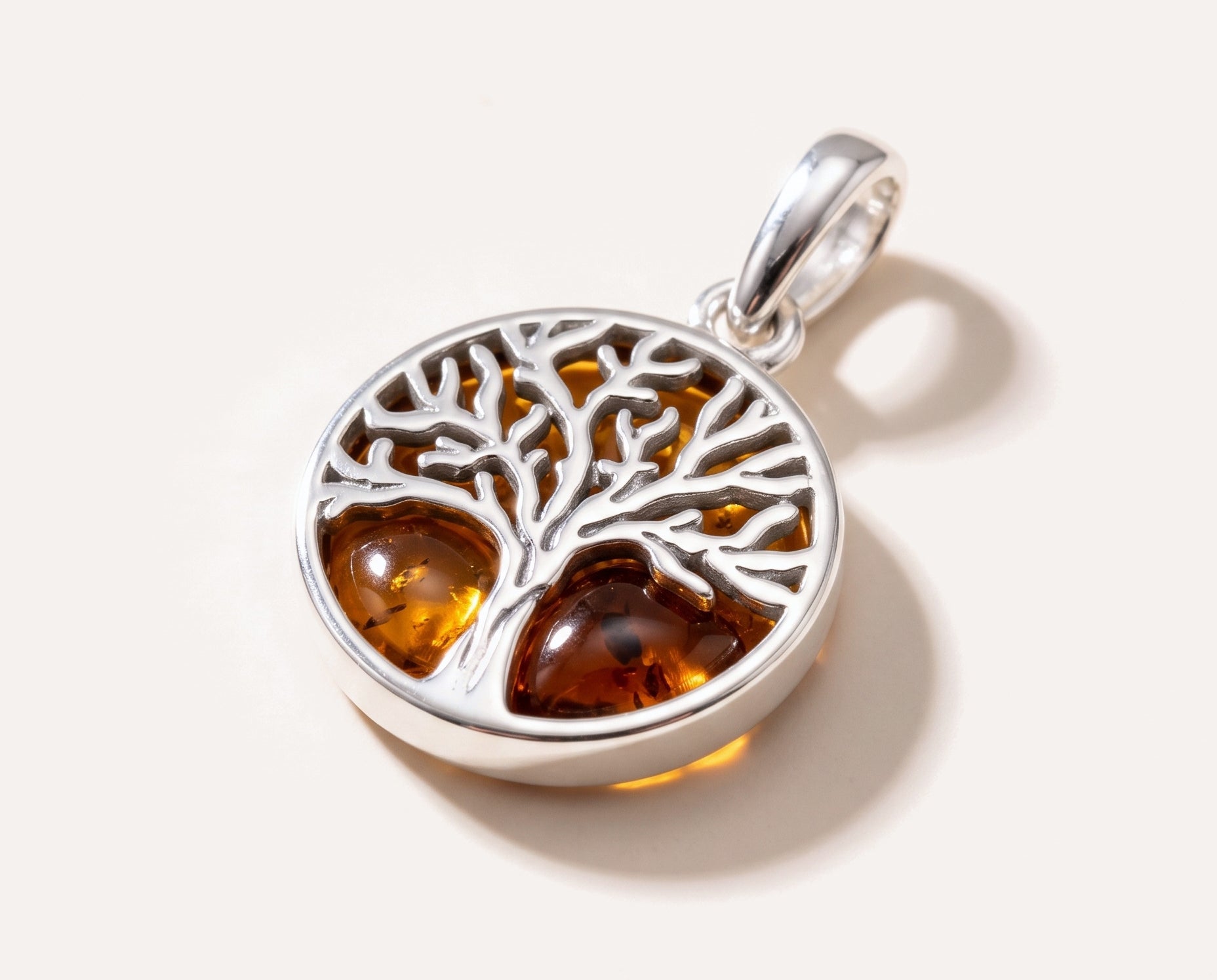 Mini Tree of Life Pendant — Baltic amber and sterling silver jewellery by Baltic Beauty