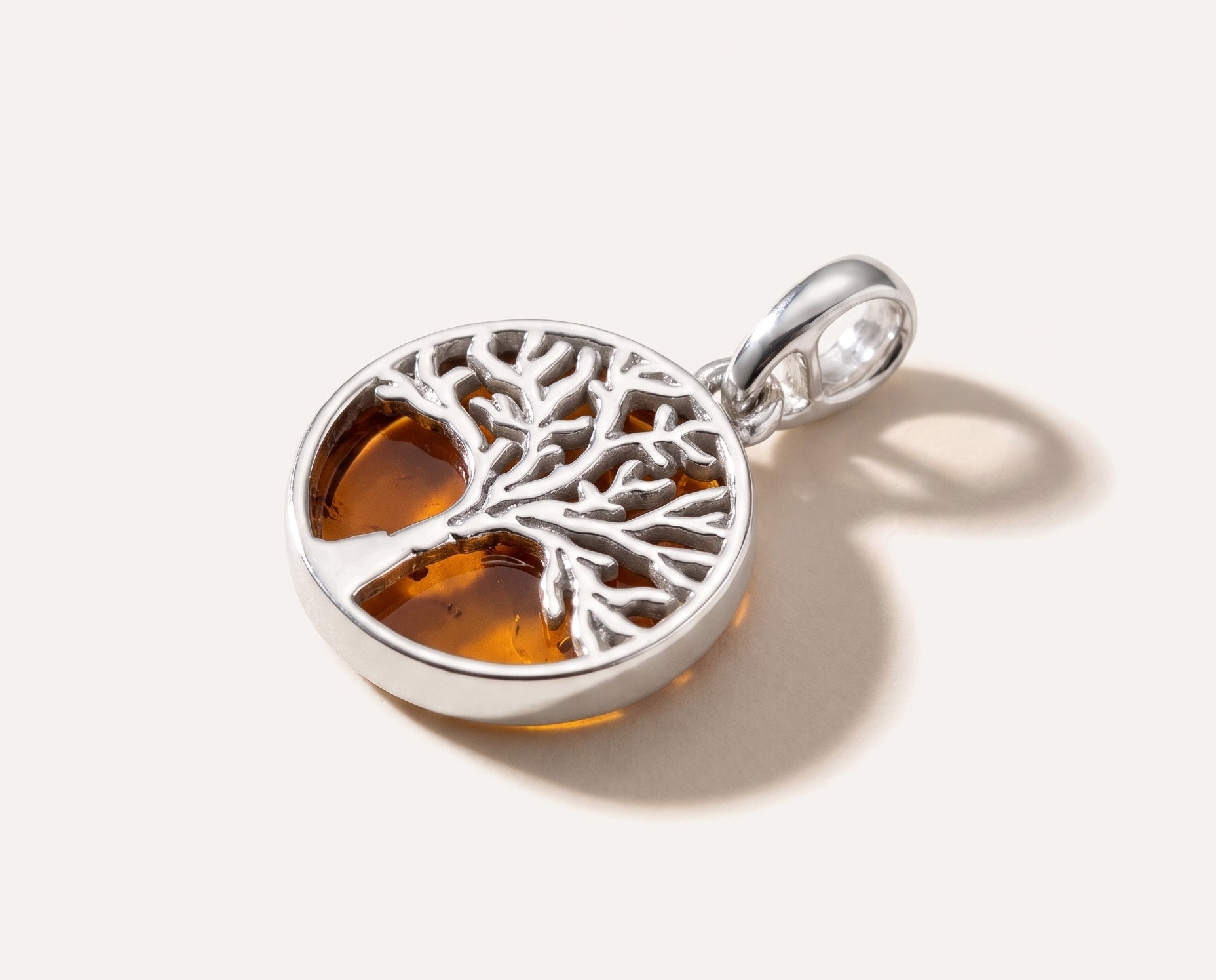 Mini Tree of Life Pendant — Baltic amber and sterling silver jewellery by Baltic Beauty