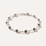 Minimal Green Amber Bracelet — Baltic amber and sterling silver jewellery by Baltic Beauty
