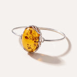 Modern Baltic Amber Fixed Bangle — Baltic amber and sterling silver jewellery by Baltic Beauty