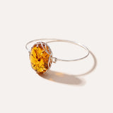 Modern Baltic Amber Fixed Bangle — Baltic amber and sterling silver jewellery by Baltic Beauty