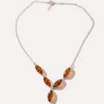 Modern Y Necklace with Baltic Amber — Baltic amber and sterling silver jewellery by Baltic Beauty