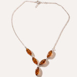 Modern Y Necklace with Baltic Amber — Baltic amber and sterling silver jewellery by Baltic Beauty