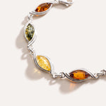 Elegant Multicolour Stone Bracelet — Baltic amber and sterling silver jewellery by Baltic Beauty