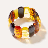 Multicolour Amber Stripe Bracelet — Baltic amber and sterling silver jewellery by Baltic Beauty