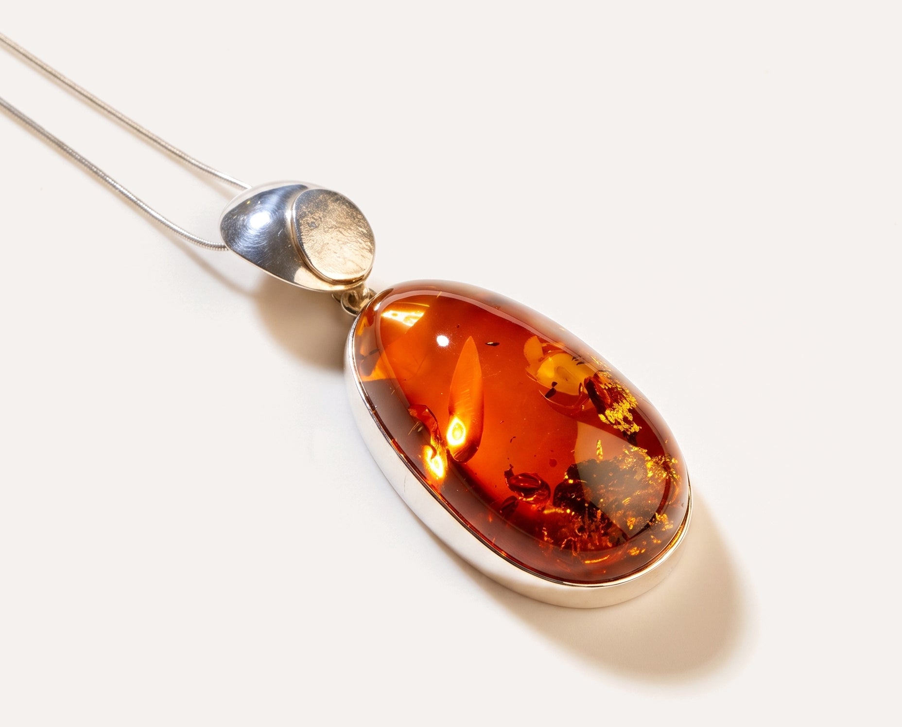 OOAK Amber Dawn Pendant — Baltic amber and sterling silver jewellery by Baltic Beauty