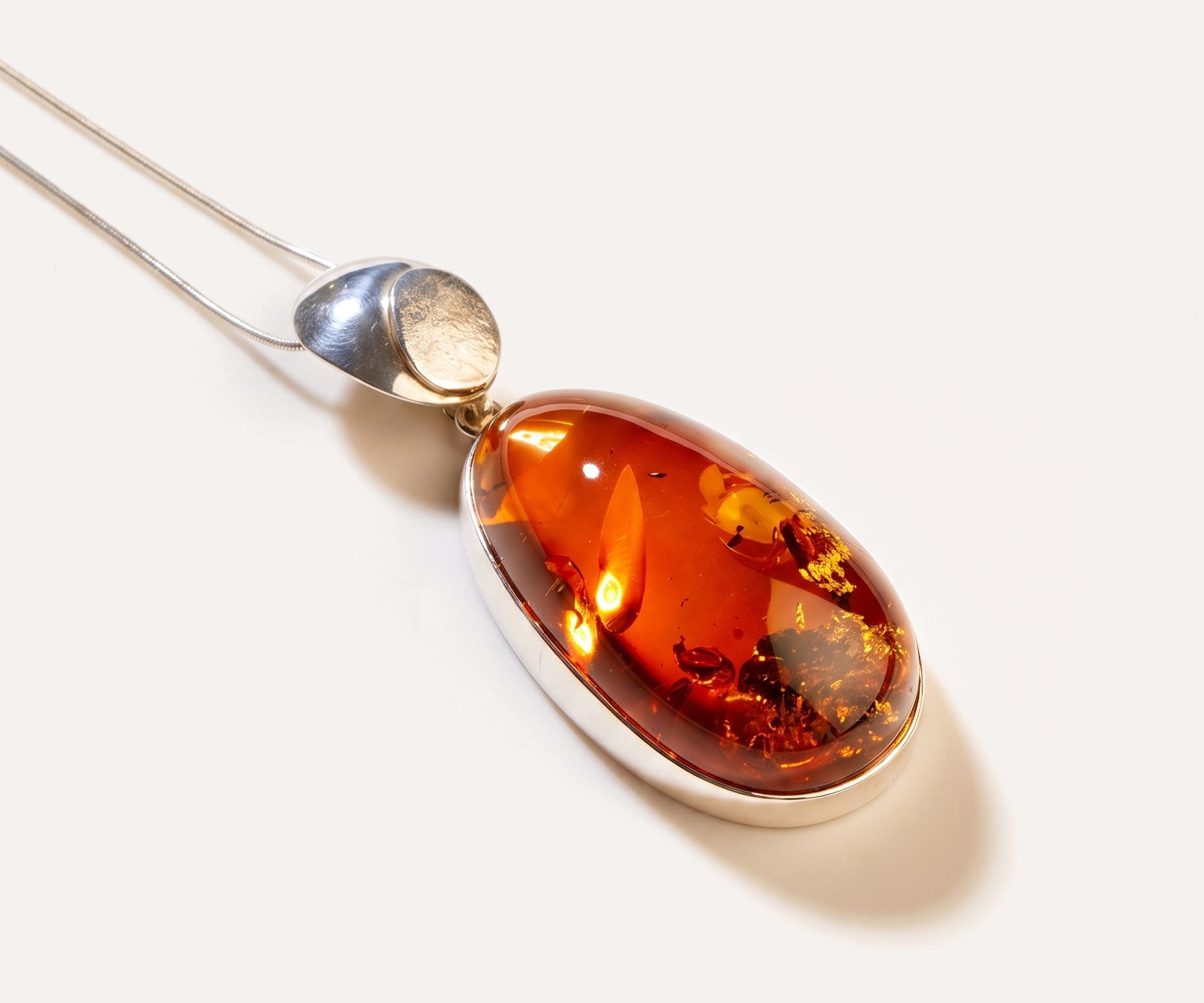 OOAK Amber Dawn Pendant — Baltic amber and sterling silver jewellery by Baltic Beauty
