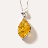 OOAK Honeywave Charm Pendant — Baltic amber and sterling silver jewellery by Baltic Beauty