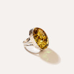 OOAK Mosslight Green Amber Ring (SIZES L-Q) — Baltic amber and sterling silver jewellery by Baltic Beauty