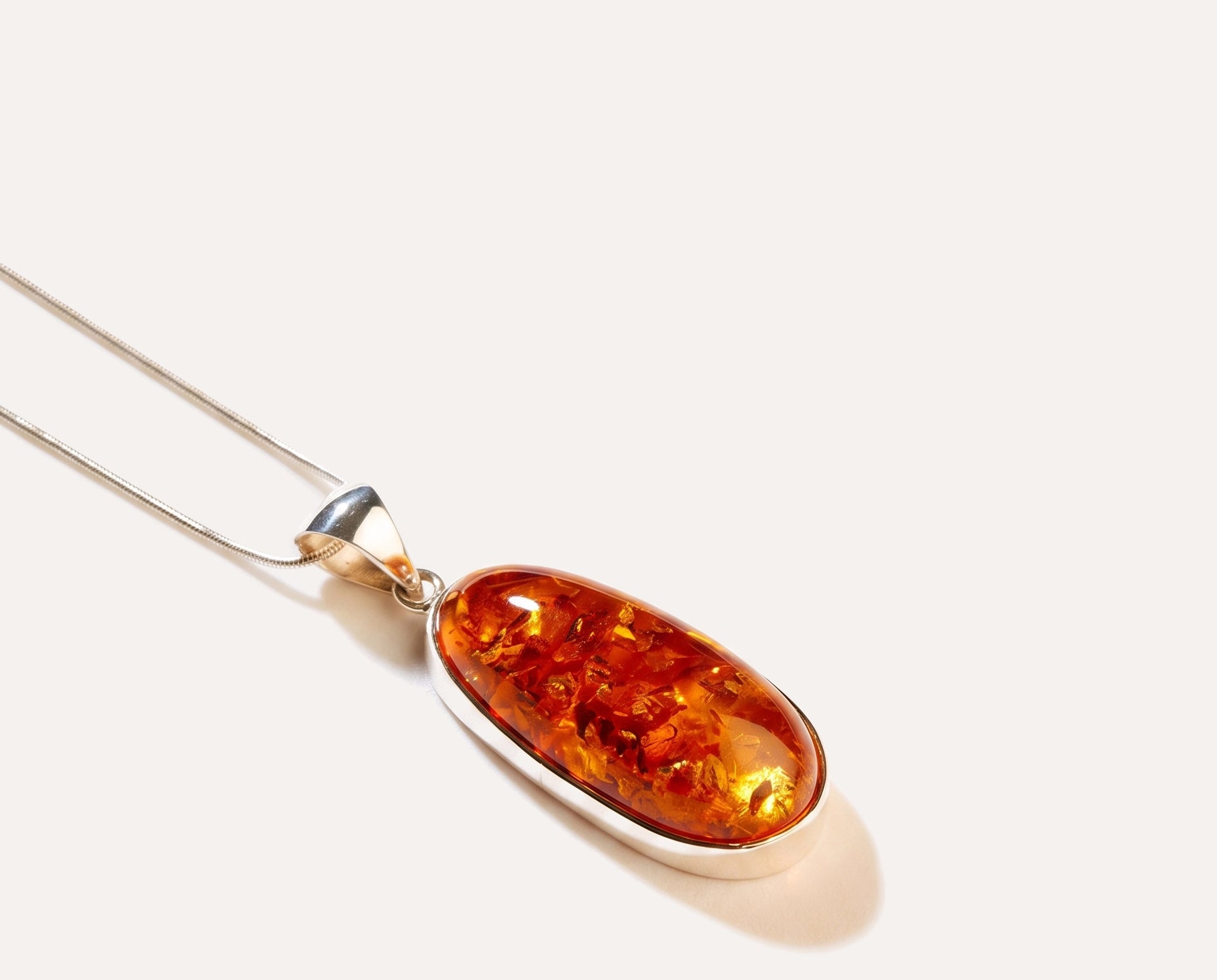 OOAK Sunroot Glow Amber Pendant — Baltic amber and sterling silver jewellery by Baltic Beauty