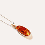 OOAK Sunroot Glow Amber Pendant — Baltic amber and sterling silver jewellery by Baltic Beauty