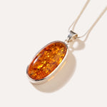 OOAK Sunroot Glow Amber Pendant — Baltic amber and sterling silver jewellery by Baltic Beauty