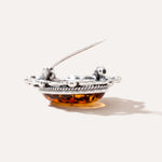Oval Classic Framed Amber Brooch — Baltic amber and sterling silver jewellery by Baltic Beauty