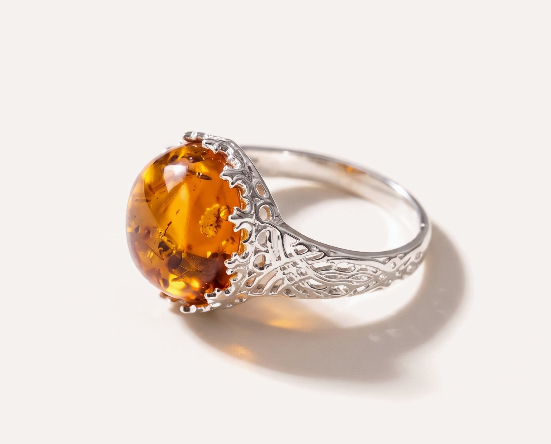 Princess Crown Amber Ring — Baltic amber and sterling silver jewellery by Baltic Beauty