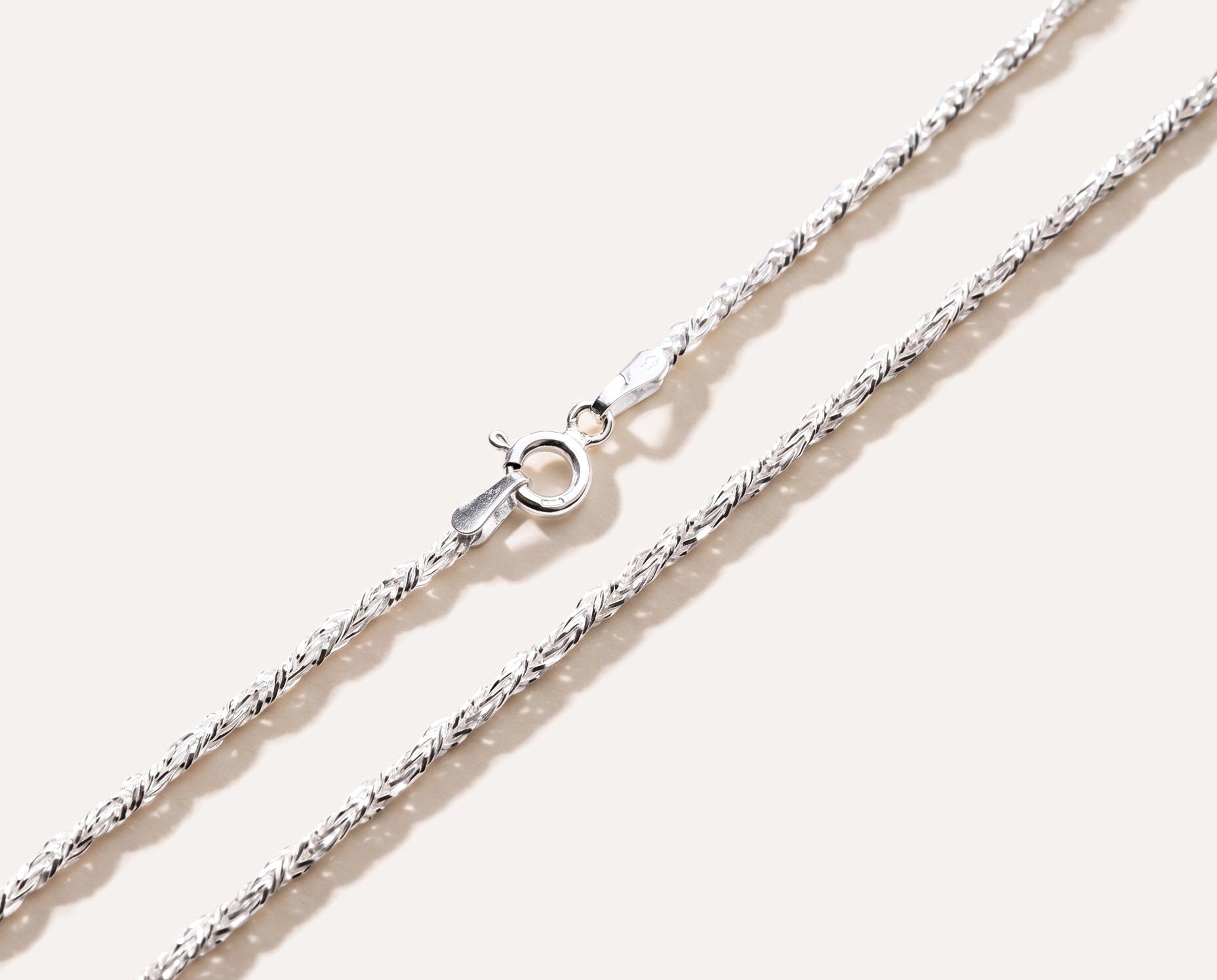 17.5" (45cm) Helix Foxtail Chain — Baltic amber and sterling silver jewellery by Baltic Beauty
