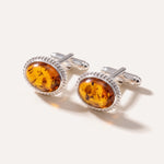 Quintessence Statement Amber Cufflinks — Baltic amber and sterling silver jewellery by Baltic Beauty