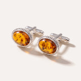 Quintessence Statement Amber Cufflinks — Baltic amber and sterling silver jewellery by Baltic Beauty