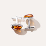 Quintessence Statement Amber Cufflinks — Baltic amber and sterling silver jewellery by Baltic Beauty