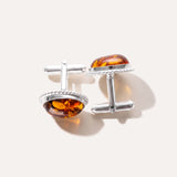 Quintessence Statement Amber Cufflinks — Baltic amber and sterling silver jewellery by Baltic Beauty