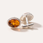 Quintessence Statement Amber Cufflinks — Baltic amber and sterling silver jewellery by Baltic Beauty