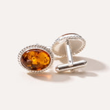 Quintessence Statement Amber Cufflinks — Baltic amber and sterling silver jewellery by Baltic Beauty
