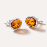 Quintessence Statement Amber Cufflinks — Baltic amber and sterling silver jewellery by Baltic Beauty