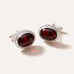 Quintessence Statement Red Amber Cufflinks — Baltic amber and sterling silver jewellery by Baltic Beauty