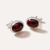 Quintessence Statement Red Amber Cufflinks — Baltic amber and sterling silver jewellery by Baltic Beauty