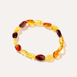 RAW Amber Multicolour Beaded Bracelet — Baltic amber and sterling silver jewellery by Baltic Beauty