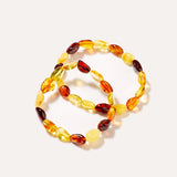 RAW Amber Multicolour Beaded Bracelet — Baltic amber and sterling silver jewellery by Baltic Beauty