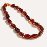 RAW Chunky Cognac Necklace — Baltic amber and sterling silver jewellery by Baltic Beauty