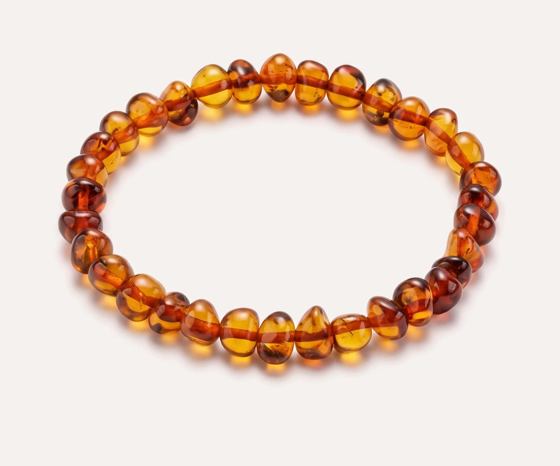RAW Cognac Organic Bracelet — Baltic amber jewellery by Baltic Beauty