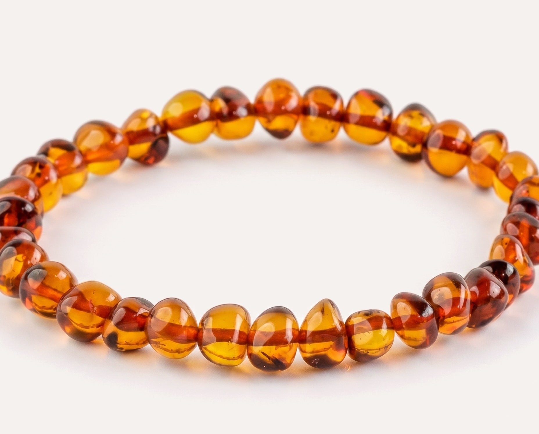 RAW Cognac Organic Bracelet — Baltic amber jewellery by Baltic Beauty