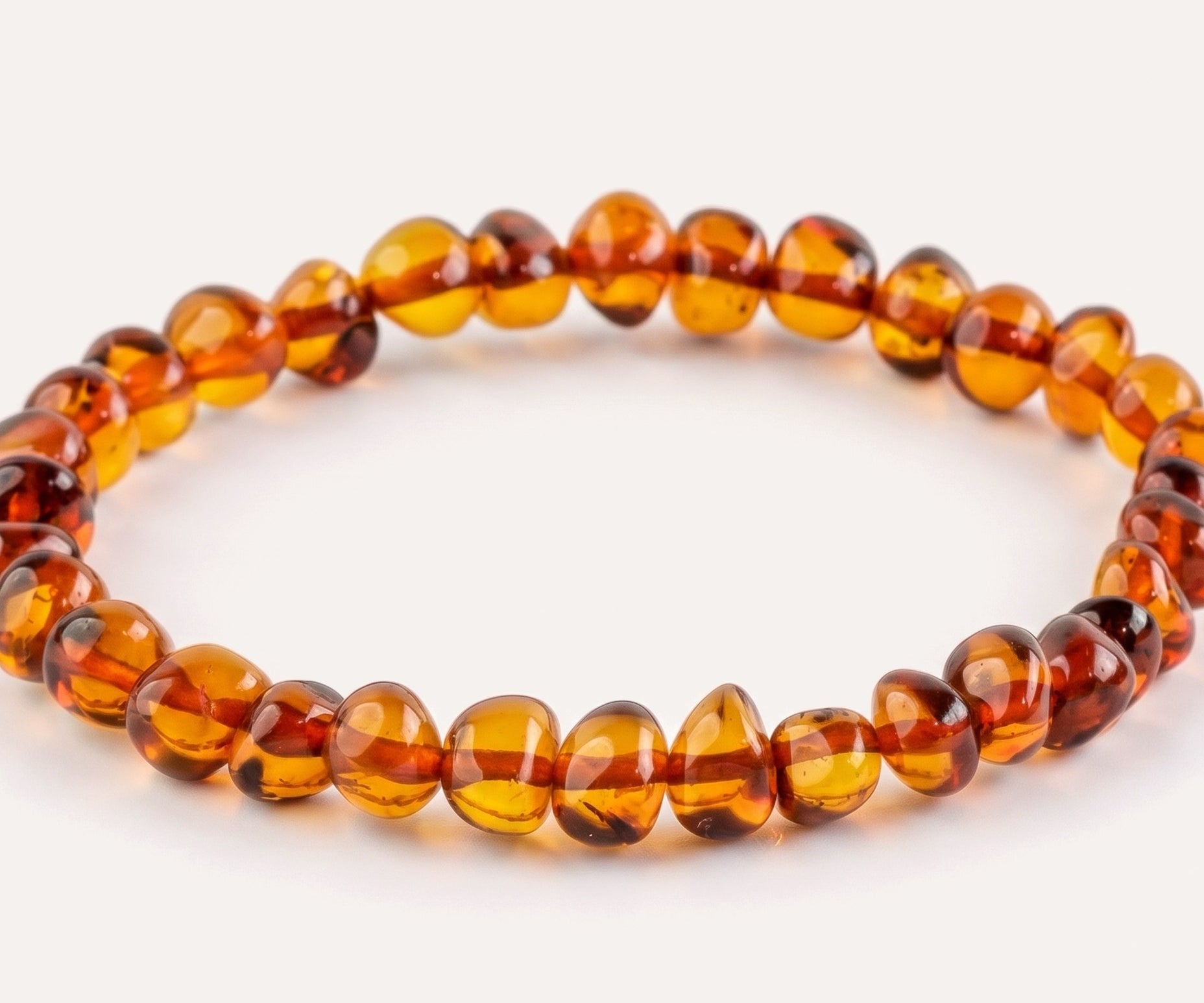 RAW Cognac Organic Bracelet — Baltic amber jewellery by Baltic Beauty