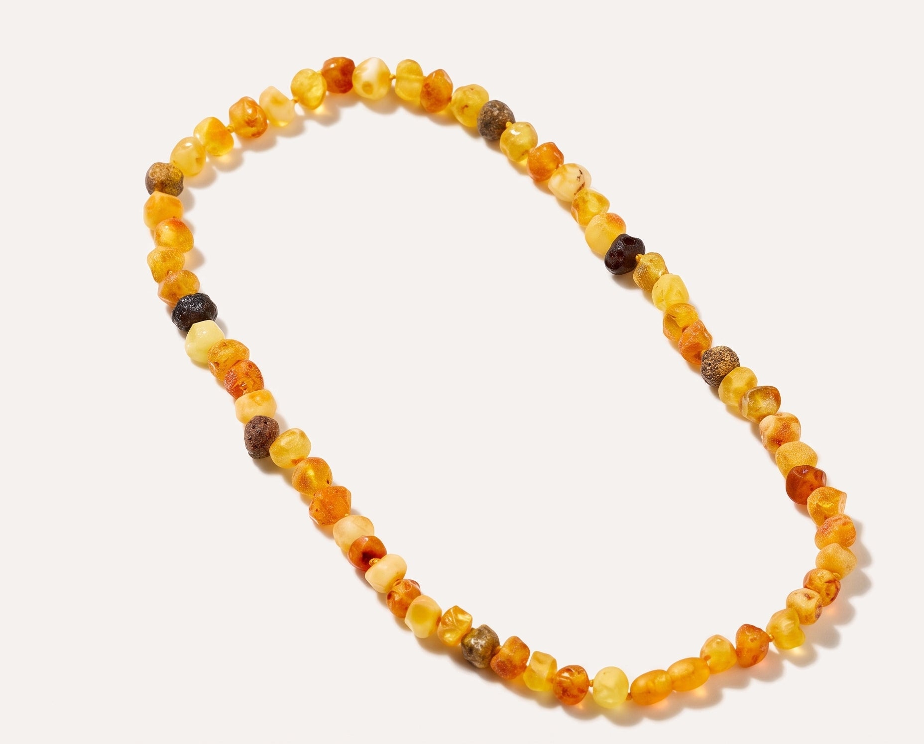 RAW Multi-tone Unisex Necklace — Baltic amber and sterling silver jewellery by Baltic Beauty
