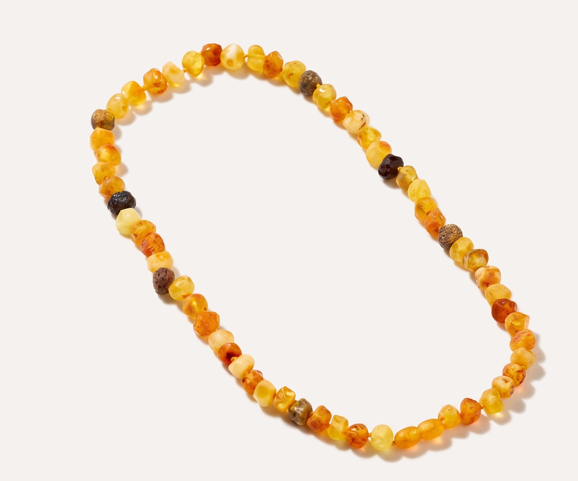 RAW Multi-tone Unisex Necklace — Baltic amber and sterling silver jewellery by Baltic Beauty