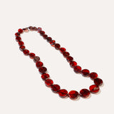 RAW Round Cherry Amber Necklace — Baltic amber and sterling silver jewellery by Baltic Beauty