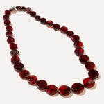 RAW Round Cherry Amber Necklace — Baltic amber and sterling silver jewellery by Baltic Beauty