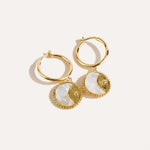 Ray of Sun Mother of Pearl Earrings — Baltic amber and sterling silver jewellery by Baltic Beauty