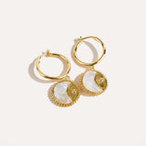 Ray of Sun Mother of Pearl Earrings — Baltic amber and sterling silver jewellery by Baltic Beauty