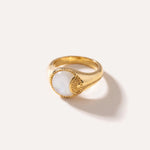 Ray of Sun Mother of Pearl Ring — Baltic amber and sterling silver jewellery by Baltic Beauty
