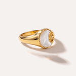 Ray of Sun Mother of Pearl Ring — Baltic amber and sterling silver jewellery by Baltic Beauty