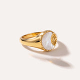 Ray of Sun Mother of Pearl Ring — Baltic amber and sterling silver jewellery by Baltic Beauty