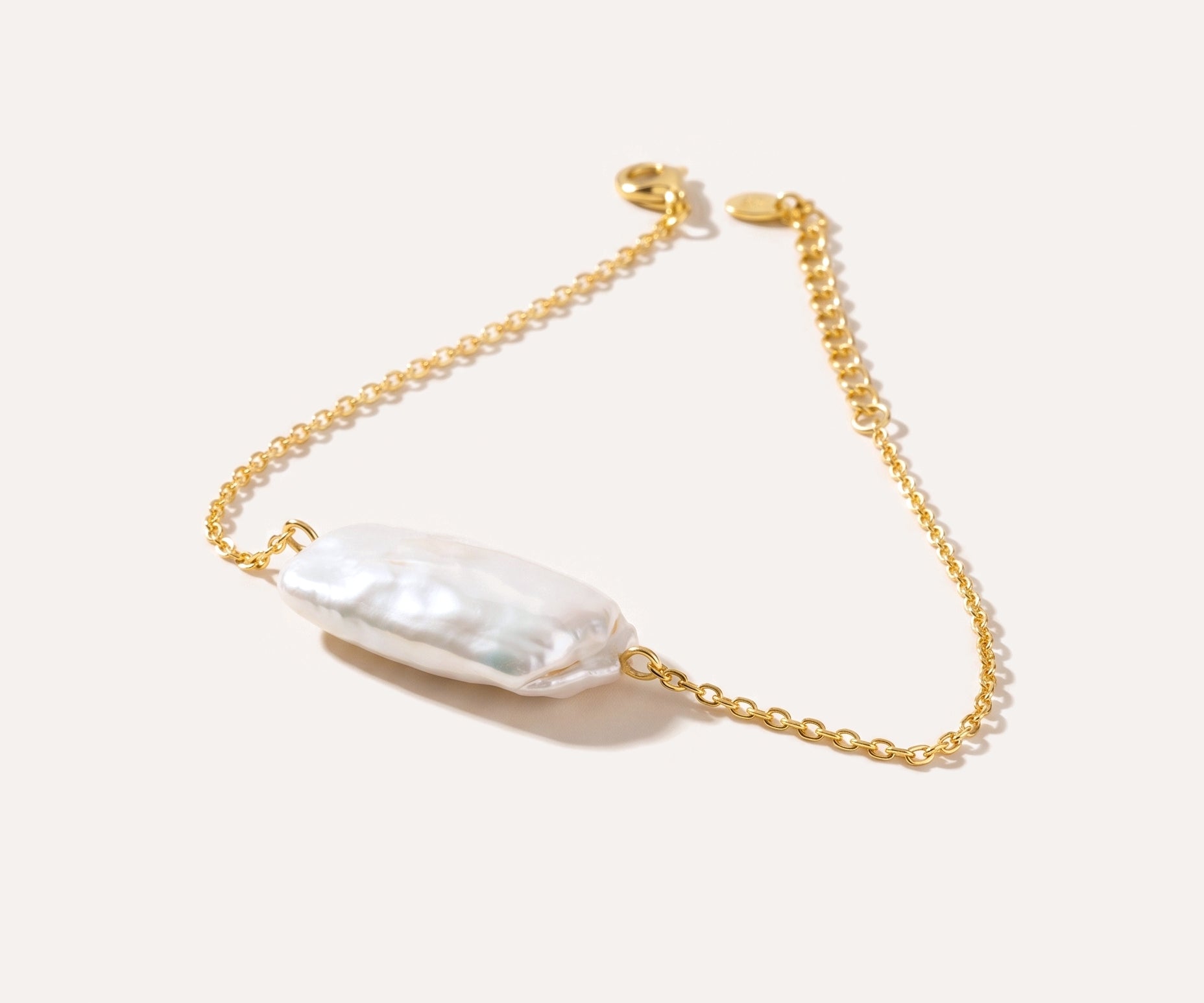 Rectangle Pearl Bracelet — Baltic amber and sterling silver jewellery by Baltic Beauty