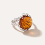 Rope Frame Statement Ring — Baltic amber and sterling silver jewellery by Baltic Beauty