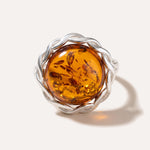 Rope Frame Statement Ring — Baltic amber and sterling silver jewellery by Baltic Beauty