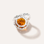 Rope Frame Statement Ring — Baltic amber and sterling silver jewellery by Baltic Beauty